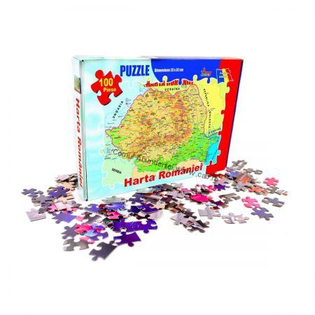 Puzzle 100 piese Harta Romaniei