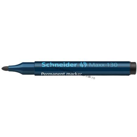 Marker permanent Schneider 130, varf rotund, 1-3 mm, Negru