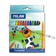 Creioane colorate cerate Milan 12/set