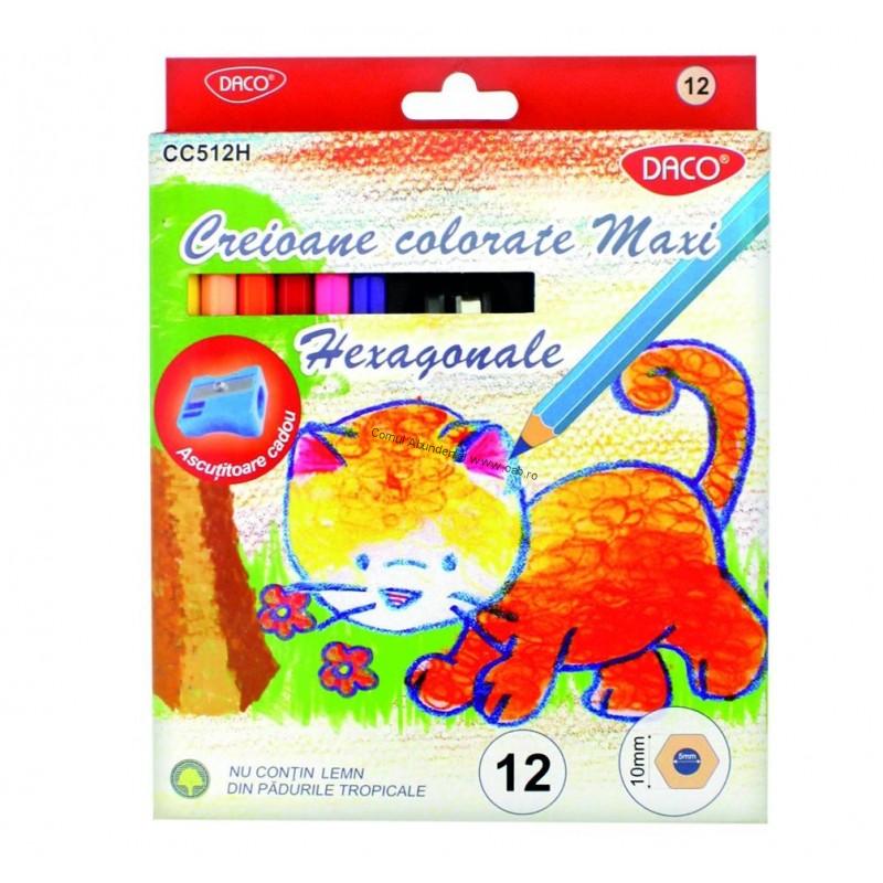 Culori 12 cul MAXI hexagonal DACO