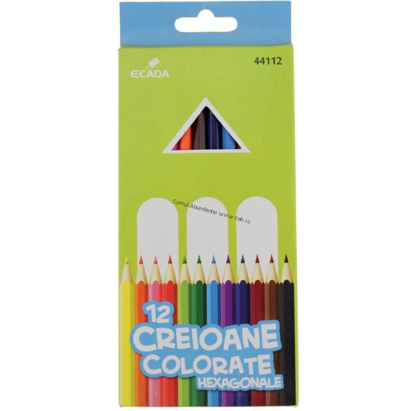Creion color 12 culori mari ECADA