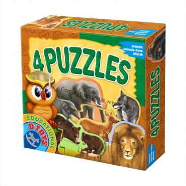 4 Puzzle Animale salbatice