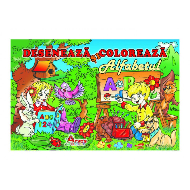 Desenează şi colorează ALFABETUL