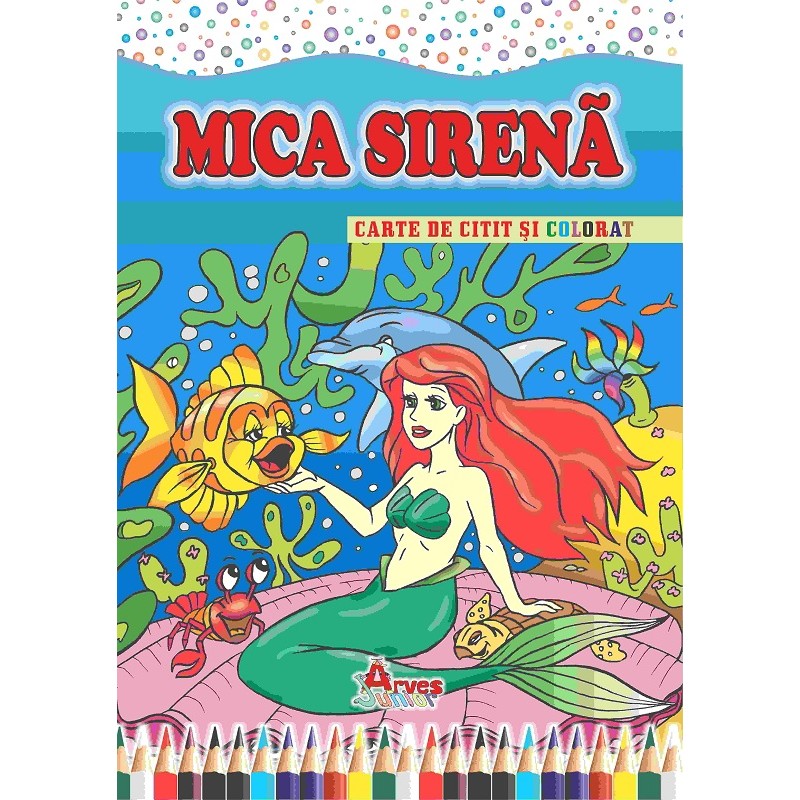 Mica Sirenă - carte de citit și colorat