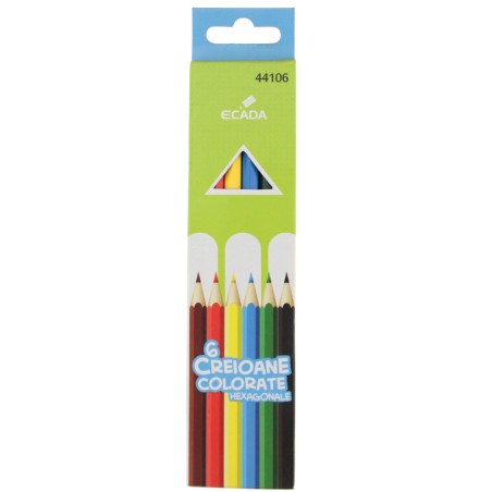 Creion color 6 culori mari ECADA