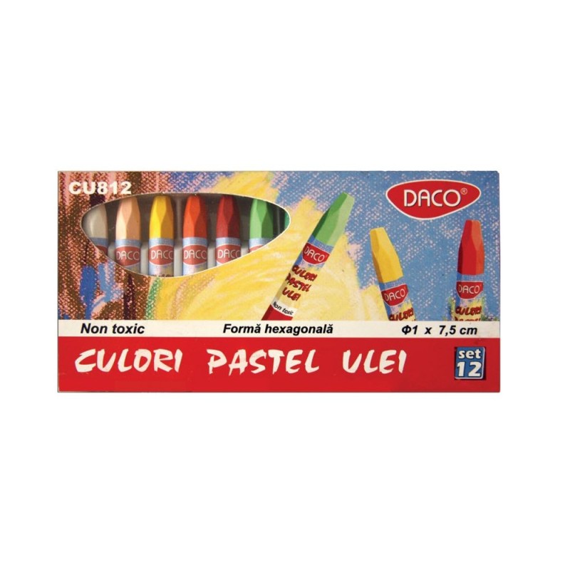 Culori pastel ulei 12 culori DACO