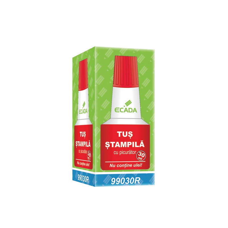 Tuș ștampilă 30 ml ECADA roșu