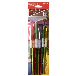 Pensula set 6 par sintetic Colorat DACO PN296