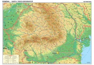 Harta de perete Romania fizico-geografica